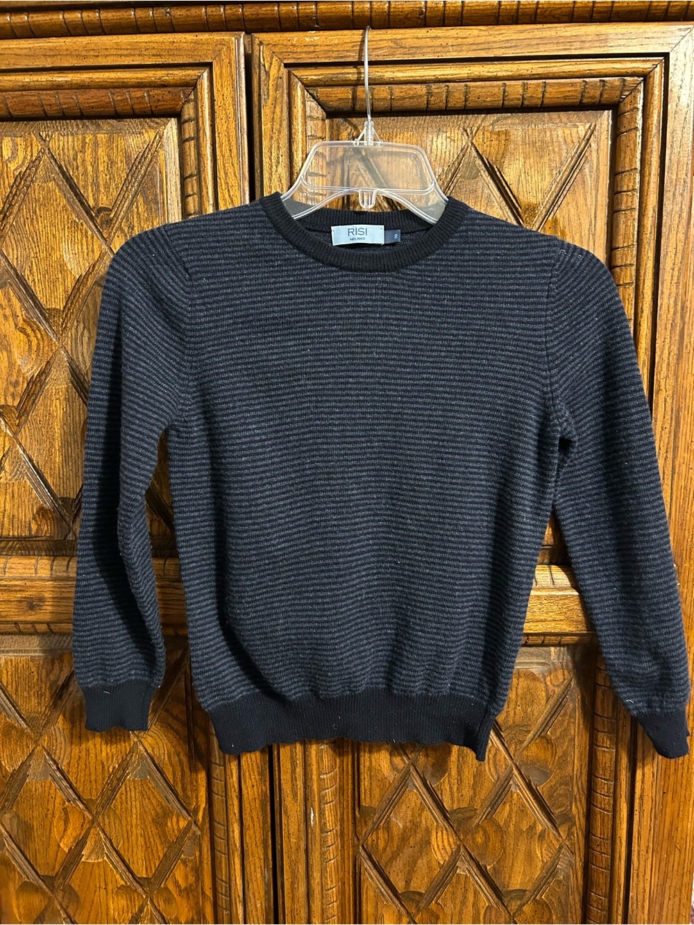 Milano Kids Black Textured Crewneck Sweater